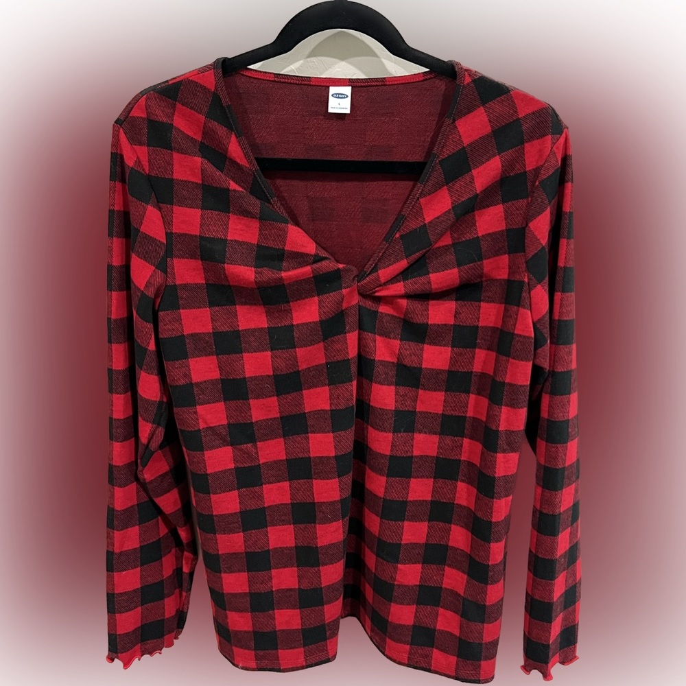 Old Navy Women’s Top, Red and Black, Size L